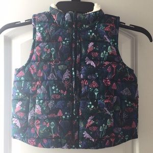 New Gymboree Mushroom Print Puffer Vest XS 4